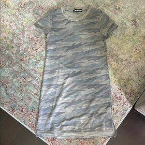 Ink Love and Peace Camo Print T-Shirt Dress